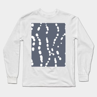 Blue white abstract underwater bubbles Long Sleeve T-Shirt